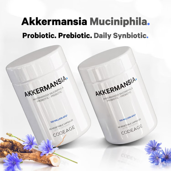 Codeage Akkermansia Probiotic, Probiotic De Noua Generatie Pentru Echilibru Intestinal Si Sustinerea Barierei Mucoase, 90 Cps