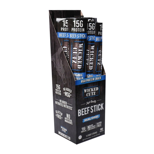 Wicked Cutz Beef Stick Batoane Cu Vita Cu Aroma Originala Cu Piper, 43 G Wicked Cutz Beef Stick Batoane Cu Vita Cu Aroma Originala Cu Piper, 43 G