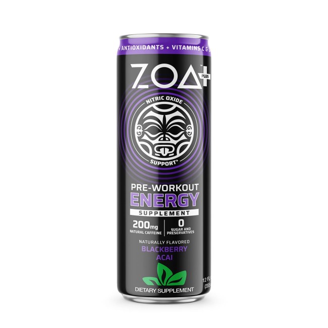 Zoa+ Pre-workout Energy Drink, Bautura Energizanta Pre-antrenament Cu Aroma De Mure Acai, 355 Ml Zoa+ Pre-workout Energy Drink, Bautura Energizanta Pre-antrenament Cu Aroma De Mure Acai, 355 Ml