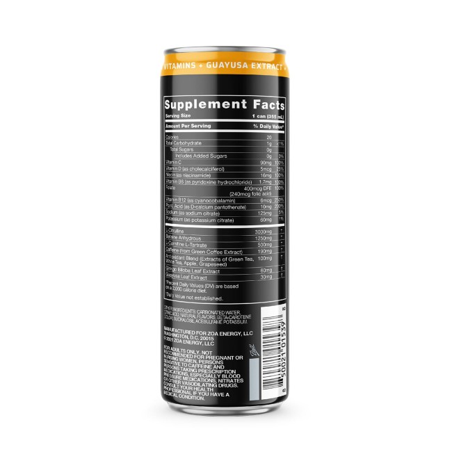Zoa+ Pre-workout Energy Drink, Bautura Energizanta Pre-antrenament Cu Aroma De Ananas Si Fructul Pasiunii, 355 Ml Zoa+ Pre-workout Energy Drink, Bautura Energizanta Pre-antrenament Cu Aroma De Ananas Si Fructul Pasiunii, 355 Ml