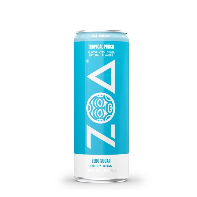 Zoa Energy Drink Zero Sugar Bautura Energizanta Fara Zahar Cu Aroma Tropical Punch, 355 Ml