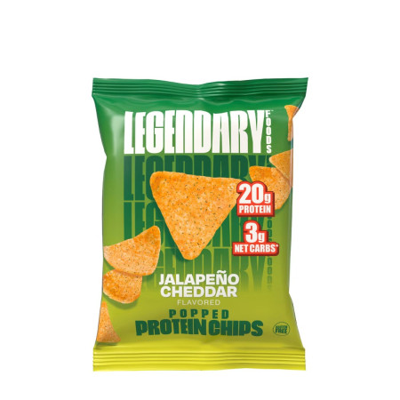 Legendary Foods Popped Protein Chips Jalapeno Cheddar, Chipsuri Proteice Cu Gust Intens De Jalapeno Si Cheddar, 34 G