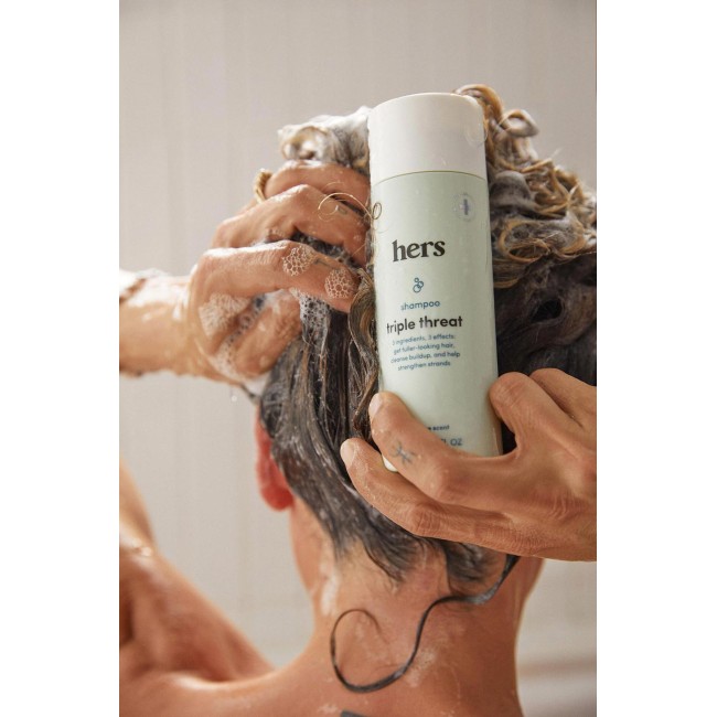 Hers Sampon Pentru Femei Triple Treat Cu 3 Ingrediente Active, 190 Ml Hers Sampon Pentru Femei Triple Treat Cu 3 Ingrediente Active, 190 Ml