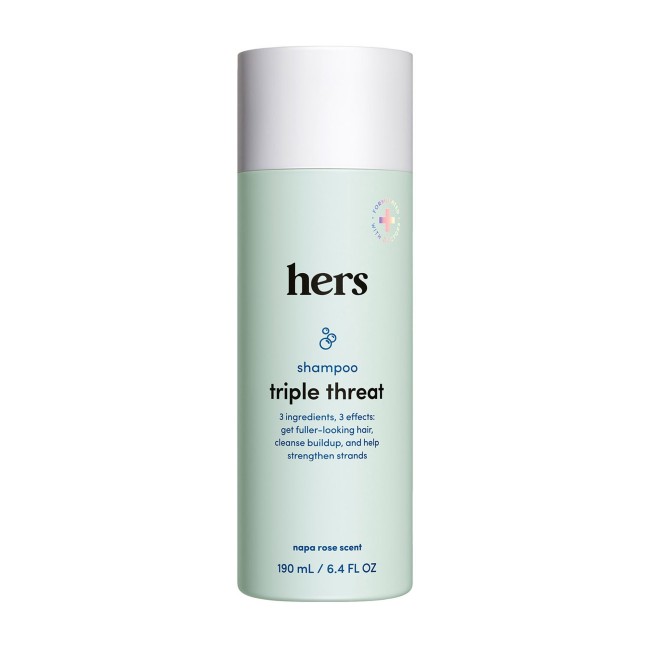 Hers Sampon Pentru Femei Triple Treat Cu 3 Ingrediente Active, 190 Ml Hers Sampon Pentru Femei Triple Treat Cu 3 Ingrediente Active, 190 Ml