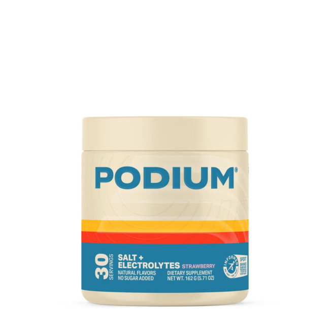 Podium Salt + Electrolytes, Supliment Electrolitic Pentru Sport Si Hidratare Intensa, Aroma Capsuni, 162 G