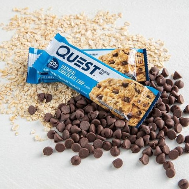Quest Protein Bar, Baton Proteic, Cu Ovaz Si Ciocolata, 60g Quest Protein Bar, Baton Proteic, Cu Ovaz Si Ciocolata, 60g