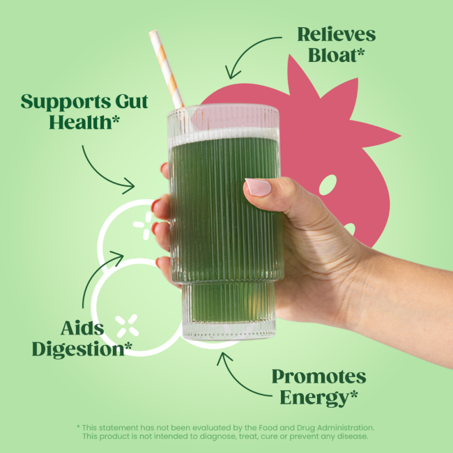 Bloom Greens & Superfoods – Berry Flavor, Amestec De Super-alimente Verzi Cu Aroma De Fructe De Padure, 136 G