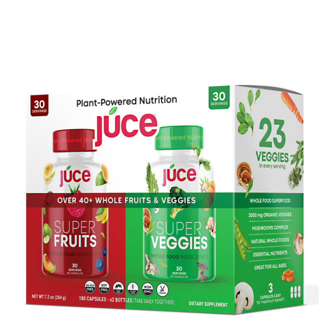 Terra Kai Organics Juce Super Fruits And Veggies, Complex De Fructe Si Legume Organice, 180 Cps Terra Kai Organics Juce Super Fruits And Veggies, Complex De Fructe Si Legume Organice, 180 Cps