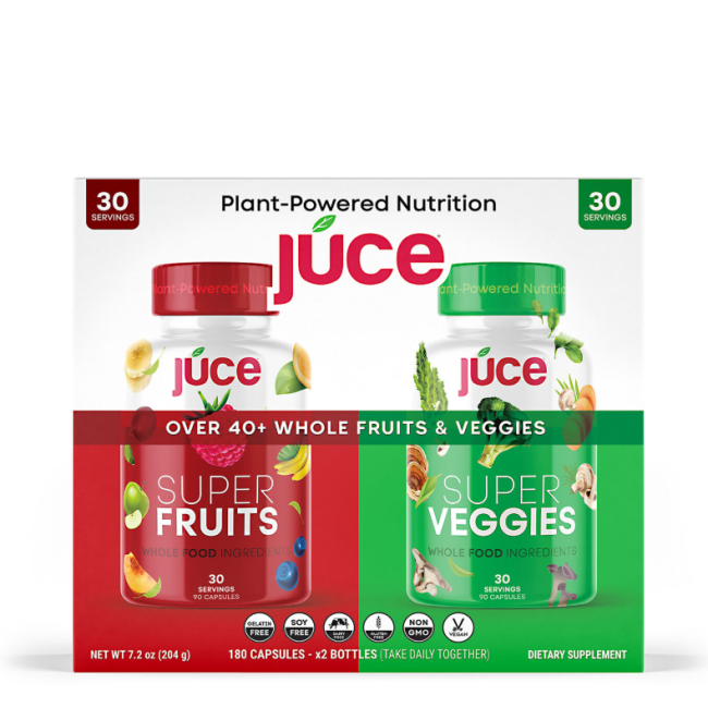 Terra Kai Organics Juce Super Fruits And Veggies, Complex De Fructe Si Legume Organice, 180 Cps Terra Kai Organics Juce Super Fruits And Veggies, Complex De Fructe Si Legume Organice, 180 Cps