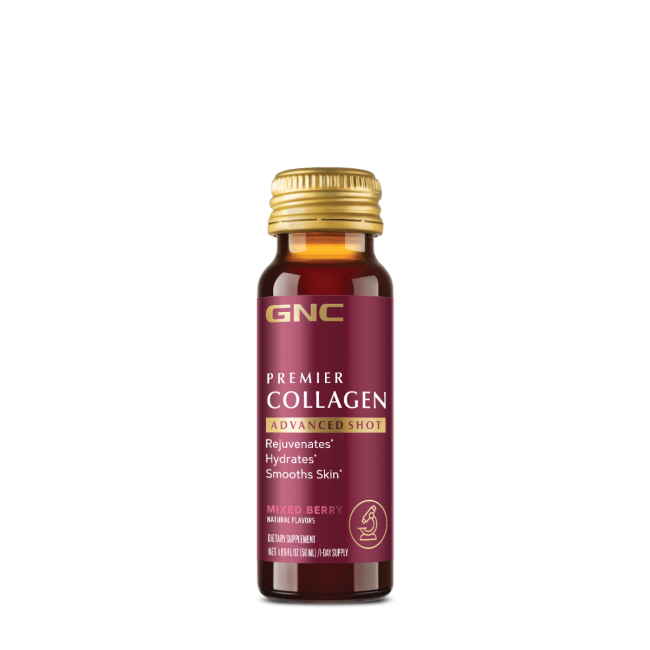 Gnc Premier Collagen Advanced Shot Liquid With Berry Flavor, 50 Ml