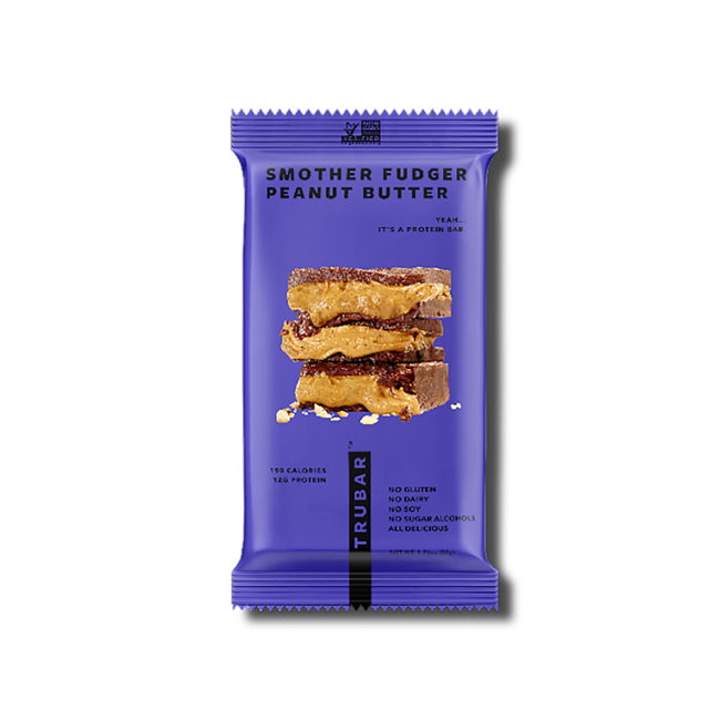Trubar Baton Proteic Vegan Cu Aroma De Smother Fudger Cu Unt De Arahide, 50g Trubar Baton Proteic Vegan Cu Aroma De Smother Fudger Cu Unt De Arahide, 50g