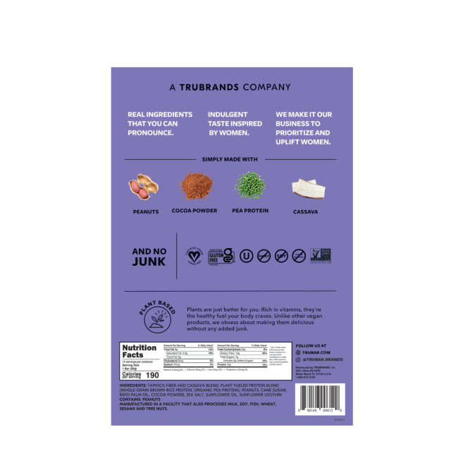 Trubar Baton Proteic Vegan Cu Aroma De Smother Fudger Cu Unt De Arahide, 50g Trubar Baton Proteic Vegan Cu Aroma De Smother Fudger Cu Unt De Arahide, 50g