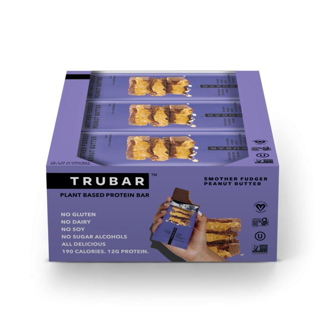 Trubar Baton Proteic Vegan Cu Aroma De Smother Fudger Cu Unt De Arahide, 50g Trubar Baton Proteic Vegan Cu Aroma De Smother Fudger Cu Unt De Arahide, 50g