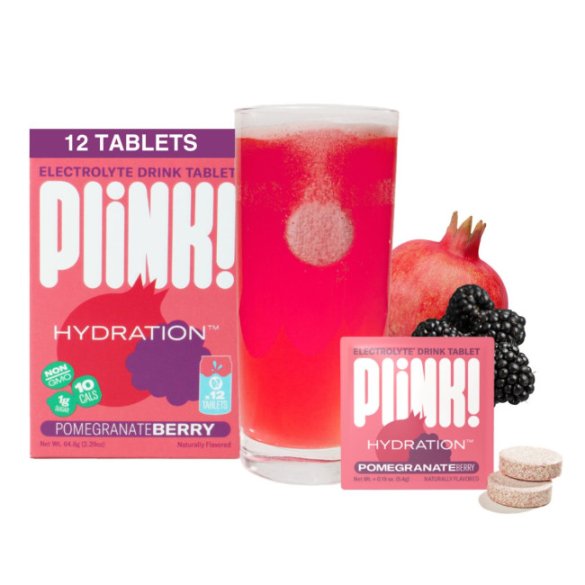 Plink! Electrolyte Drink Tablets Pomegranate Berry Flavor, Electroliti Cu Aroma De Rodie, 12 Tb Plink! Electrolyte Drink Tablets Pomegranate Berry Flavor, Electroliti Cu Aroma De Rodie, 12 Tb