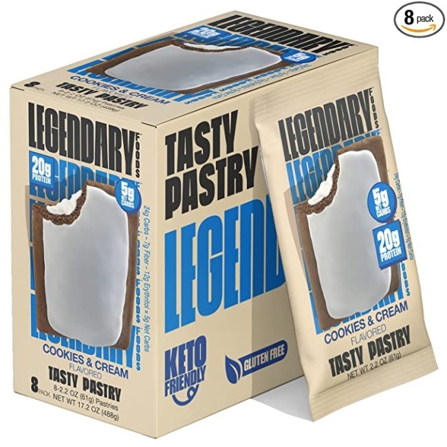 Legendary Foods Tasty Pastry Cake Style, Prajitura Proteica Cu Aroma De Biscuiti Cu Crema, 61 G Legendary Foods Tasty Pastry Cake Style, Prajitura Proteica Cu Aroma De Biscuiti Cu Crema, 61 G
