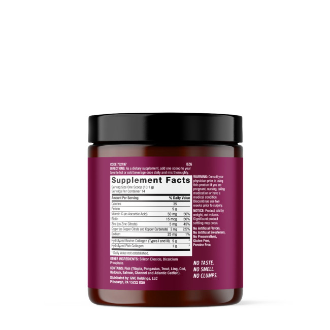 Gnc Premier Collagen Powder, Formula Premium De Peptide De Colagen Hidrolizat Fara Aroma, 141.4 G Gnc Premier Collagen Powder, Formula Premium De Peptide De Colagen Hidrolizat Fara Aroma, 141.4 G