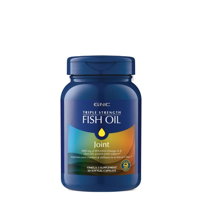 Gnc Triple Strength Fish Oil Plus Joint, Ulei De Peste Cu Suport Pentru Articulatii, 60 Cps