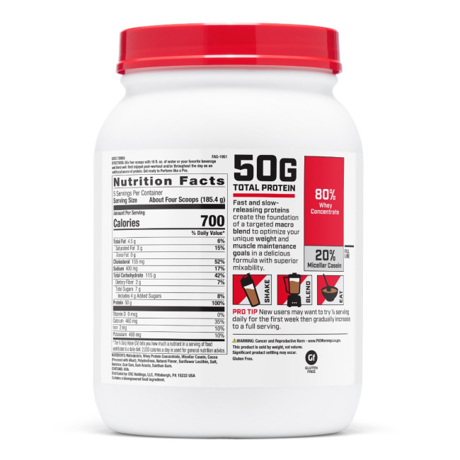 Gnc Pro Performance Weight Gainer, Formula Proteica Pentru Crestere In Greutate, Cu Aroma De Ciocolata, Testata Antidoping, 927g