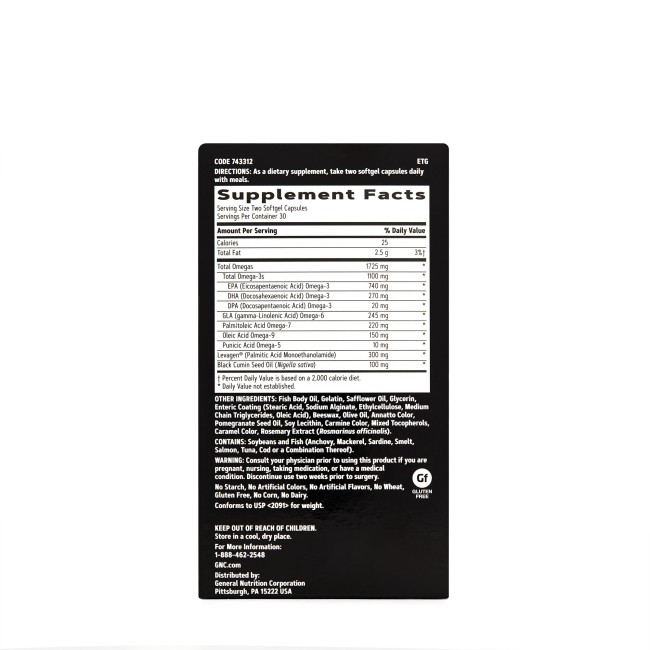 Gnc Amp Complete Omega, Acizi Grasi Omega, 60 Cps Gnc Amp Complete Omega, Acizi Grasi Omega, 60 Cps
