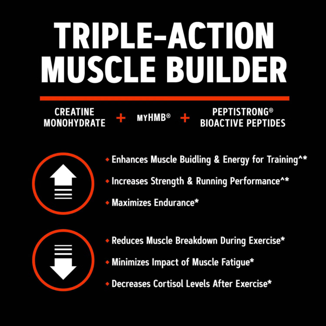 Gnc Amp Creabolic, Formula Premium De Creatina Monohidrata, Hmb, Peptistrong Pentru Forta Si Masa Musculara, Cu Aroma De Limonada, 405 G