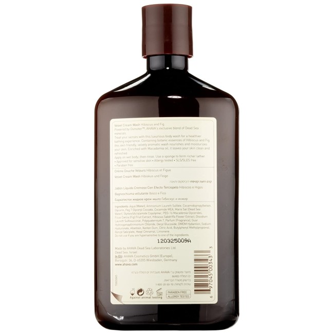 Ahava Mineral Botanic Cream Wash Hibiscus, Crema De Dus Cu Hibiscus Si Smochin, 500 Ml