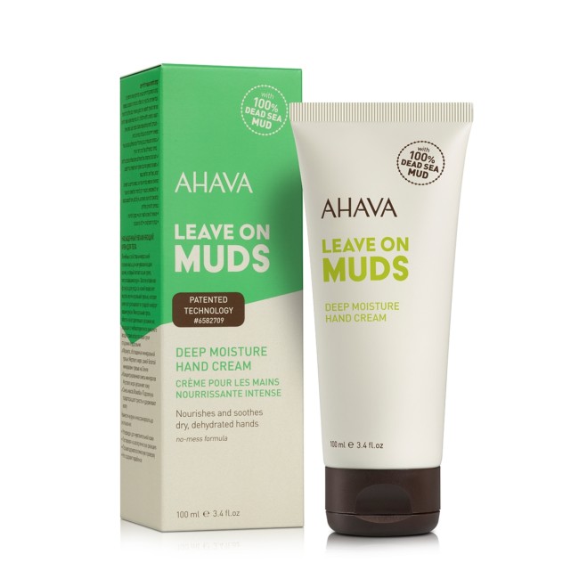 Ahava Leave On Muds Deep Moisture Hand Cream, Crema De Maini Pe Baza De Namol, 100 Ml