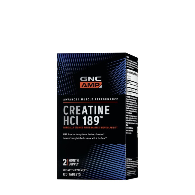 Gnc Amp Creatine Hcl 189, Creatina, 120 Tb