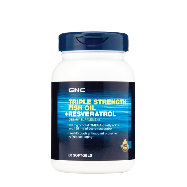 Gnc Triple Strength Fish Oil + Resveratrol, Ulei De Peste Si Resveratrol, 60 Cps Gnc Triple Strength Fish Oil + Resveratrol, Ulei De Peste Si Resveratrol, 60 Cps