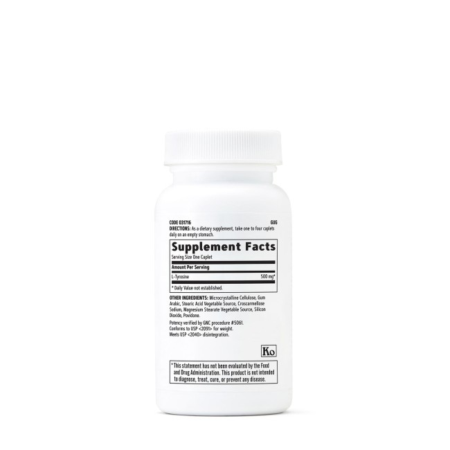 Gnc L-tyrosine 500 Mg, L-tirozina, 60 Tb
