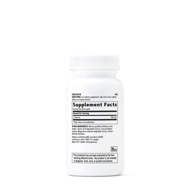 Gnc L-tyrosine 500 Mg, L-tirozina, 60 Tb Gnc L-tyrosine 500 Mg, L-tirozina, 60 Tb