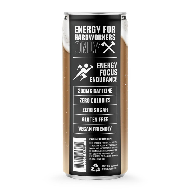 Jst Wrk Energy Drink, Bautura Energizanta Carbogazoasa Cu Aroma De Cream Soda, 355 Ml