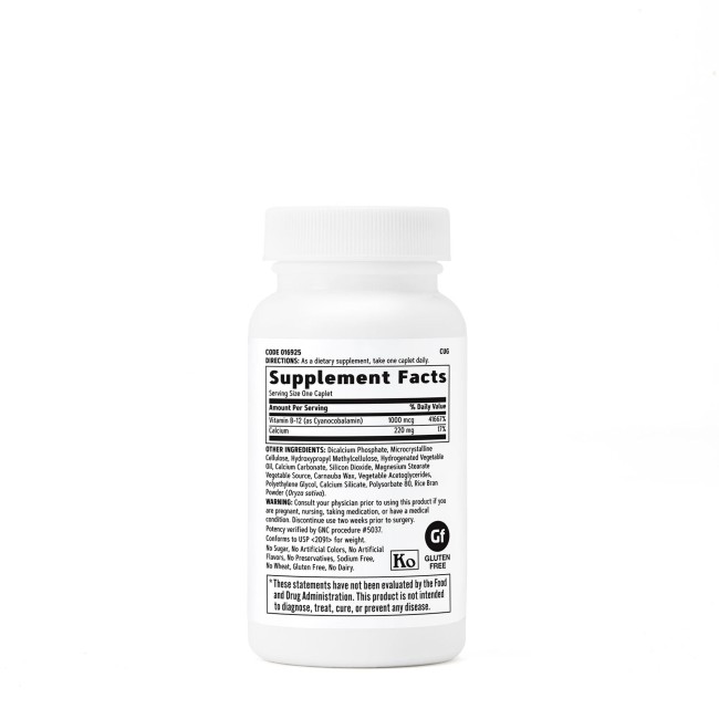 Gnc Vitamin B-12 1000 Mcg, Vitamina B-12,  90 Tb