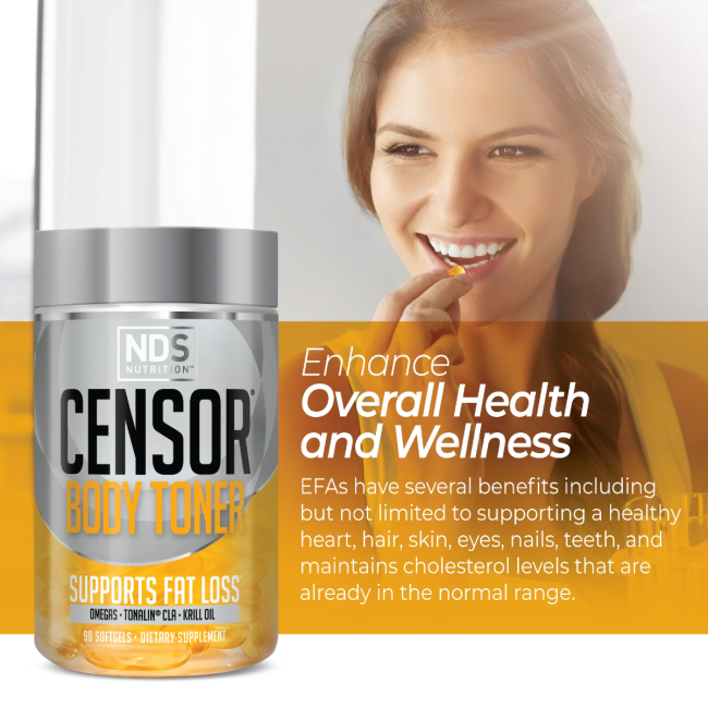 Nds Nutrition Censor Body Toner, Formula Cla Pentru Tonifierea Corporala, 90 Cps