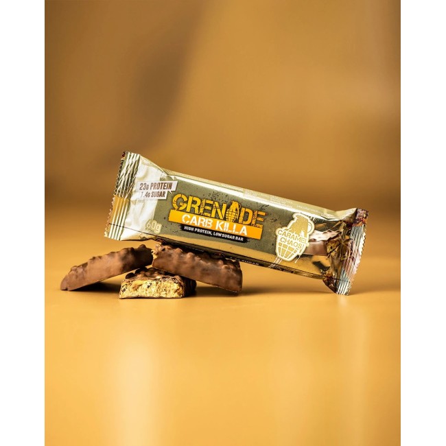 Grenade Carb Killa Caramel Chaos, Baton Proteic Cu Aroma De Caramel, 60 G Grenade Carb Killa Caramel Chaos, Baton Proteic Cu Aroma De Caramel, 60 G