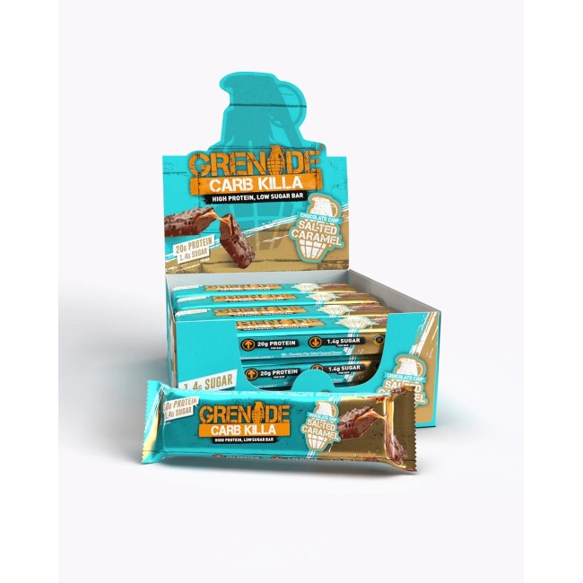 Grenade Carb Killa Baton Proteic Cu Aroma De Fulgi De Ciocolata Si Caramel Sarat, 60 G Grenade Carb Killa Baton Proteic Cu Aroma De Fulgi De Ciocolata Si Caramel Sarat, 60 G