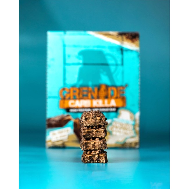 Grenade Carb Killa Baton Proteic Cu Aroma De Fulgi De Ciocolata Si Caramel Sarat, 60 G Grenade Carb Killa Baton Proteic Cu Aroma De Fulgi De Ciocolata Si Caramel Sarat, 60 G