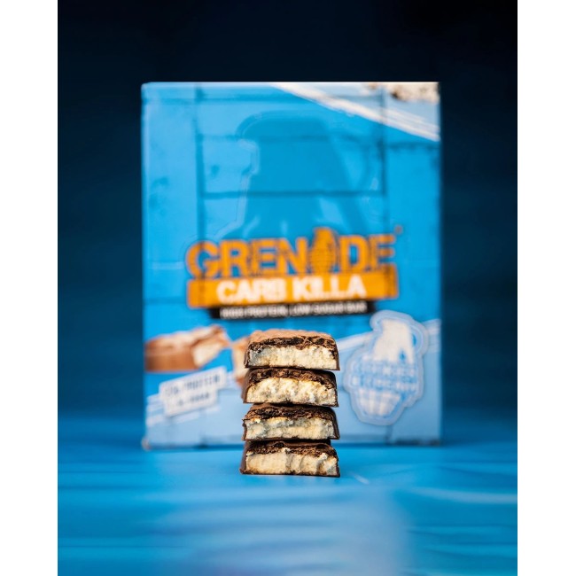 Grenade Carb Killa Cookies & Cream, Baton Proteic Cu Aroma De Biscuiti Si Frisca, 60 G Grenade Carb Killa Cookies & Cream, Baton Proteic Cu Aroma De Biscuiti Si Frisca, 60 G