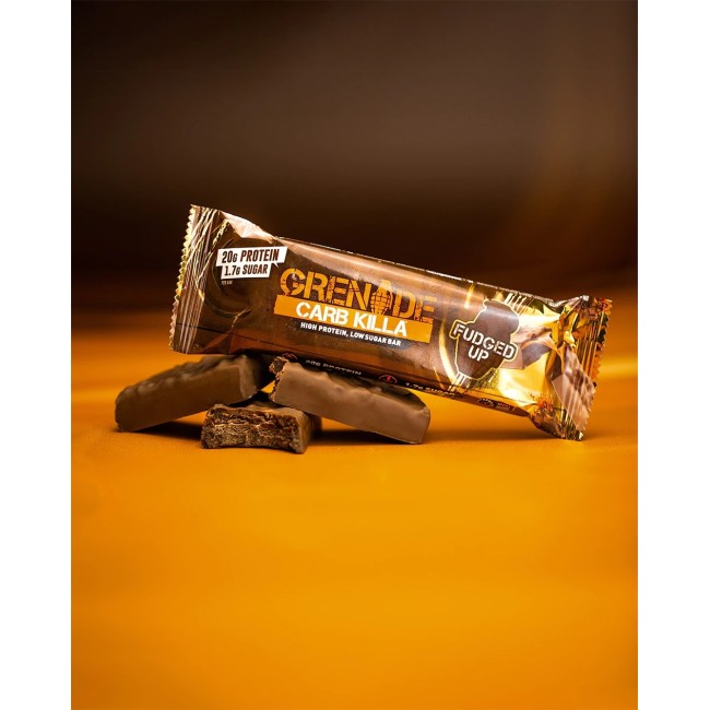 Grenade Carb Killa Baton Proteic Cu Aroma Fudged Up, Ciocolata Cu Caramel, 60g Grenade Carb Killa Baton Proteic Cu Aroma Fudged Up, Ciocolata Cu Caramel, 60g