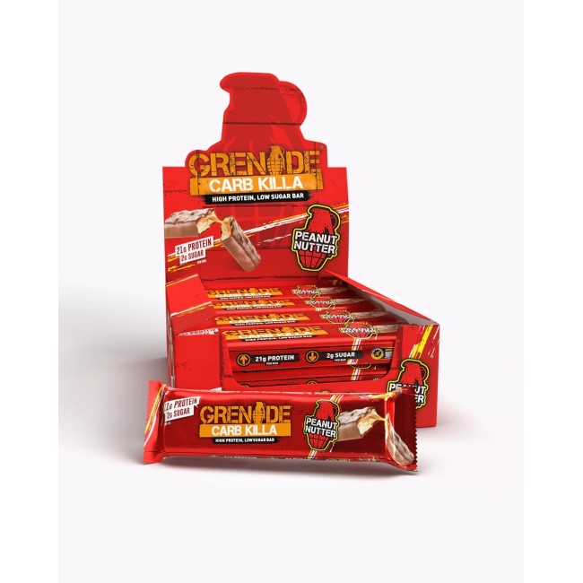 Grenade Carb Killa Peanut Nutter, Baton Proteic Cu Aroma De Unt De Arahide, 60 G Grenade Carb Killa Peanut Nutter, Baton Proteic Cu Aroma De Unt De Arahide, 60 G