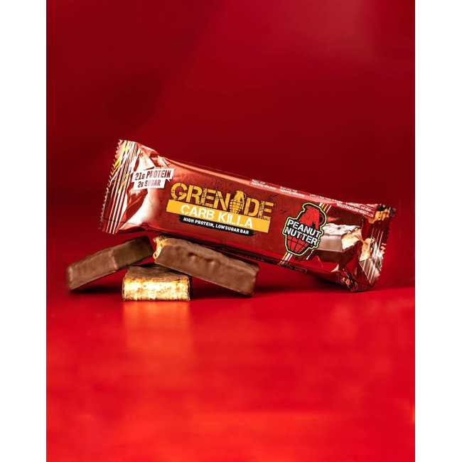 Grenade Carb Killa Peanut Nutter, Baton Proteic Cu Aroma De Unt De Arahide, 60 G Grenade Carb Killa Peanut Nutter, Baton Proteic Cu Aroma De Unt De Arahide, 60 G