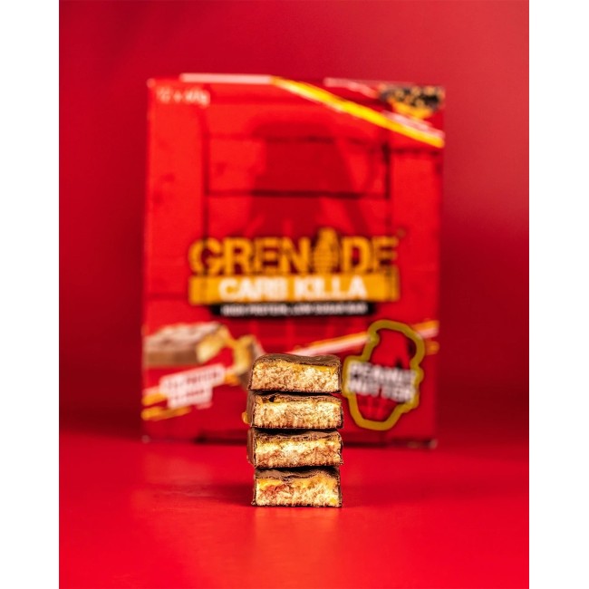 Grenade Carb Killa Peanut Nutter, Baton Proteic Cu Aroma De Unt De Arahide, 60 G Grenade Carb Killa Peanut Nutter, Baton Proteic Cu Aroma De Unt De Arahide, 60 G