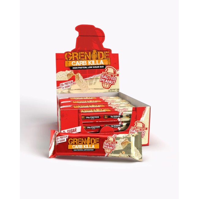 Grenade Carb Killa Protein Bar, Baton Proteic, Cu Aroma De Ciocolata Alba Si Arahide Sarate, 60g Grenade Carb Killa Protein Bar, Baton Proteic, Cu Aroma De Ciocolata Alba Si Arahide Sarate, 60g