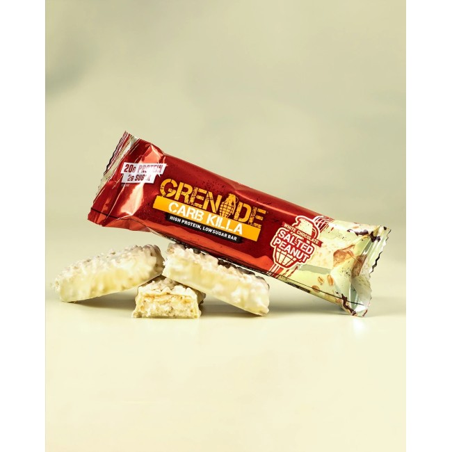 Grenade Carb Killa Protein Bar, Baton Proteic, Cu Aroma De Ciocolata Alba Si Arahide Sarate, 60g Grenade Carb Killa Protein Bar, Baton Proteic, Cu Aroma De Ciocolata Alba Si Arahide Sarate, 60g