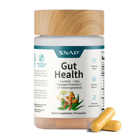 Snap Supplements Gut Health, Pylopass Amestec Pentru Reducerea Helicobacter-pylori, 60 Cps