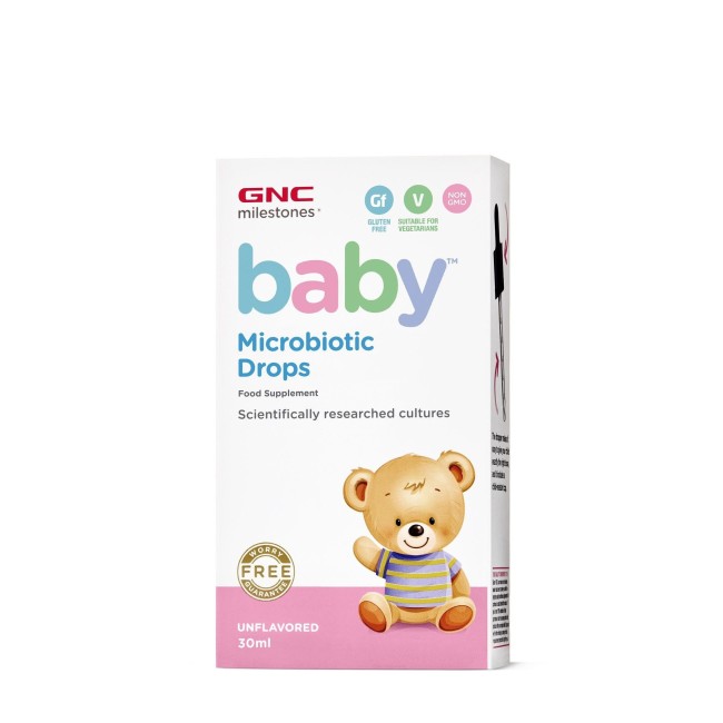 Gnc Milestones Baby Microbiotic Drops, Probiotic Picaturi Pentru Bebelusi, 30 Ml
