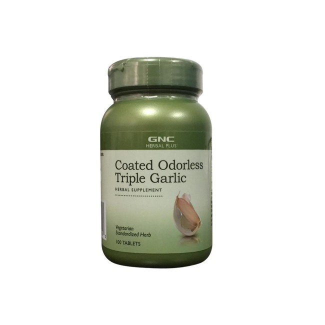 Gnc Herbal Plus Coated Odorless Triple Garlic, Usturoi Cu Invelis Inodor, 100 Tb