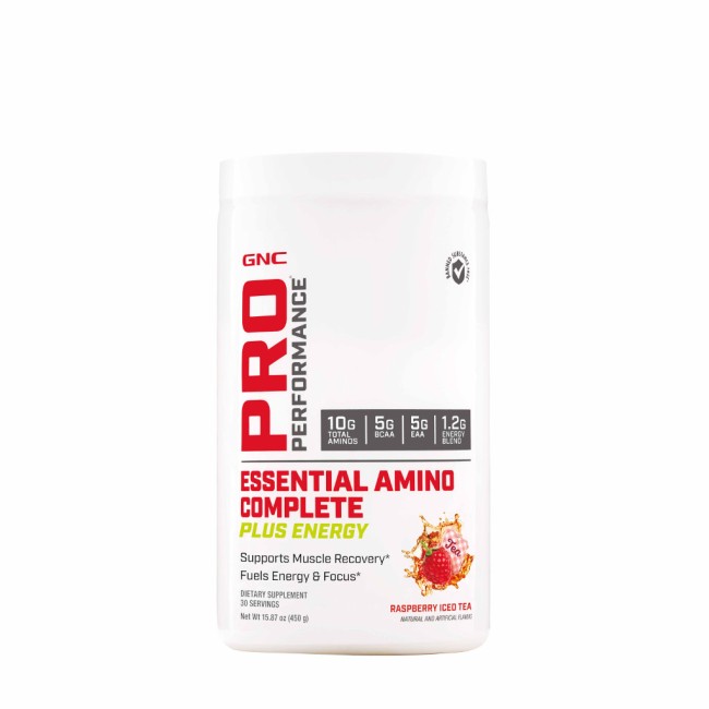 Gnc Pro Performance Essential Amino Complete Plus Energy, Aminoacizi, Cu Aroma De Ceai De Zmeura, 450 G Gnc Pro Performance Essential Amino Complete Plus Energy, Aminoacizi, Cu Aroma De Ceai De Zmeura, 450 G