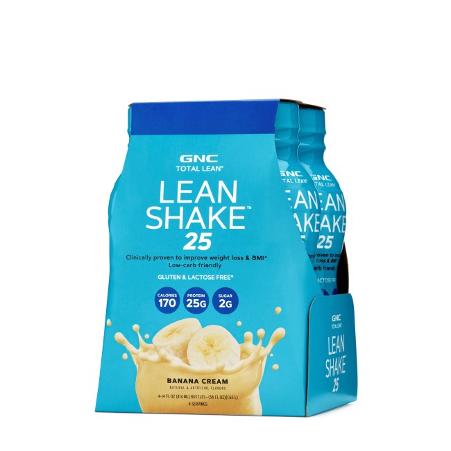 Gnc Total Lean Lean Shake 25, Shake Proteic Rtd Cu Aroma De Banane, 414 Ml Gnc Total Lean Lean Shake 25, Shake Proteic Rtd Cu Aroma De Banane, 414 Ml