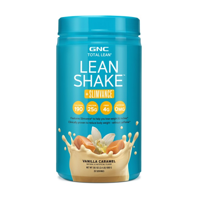 Gnc Total Lean Lean Shake + Slimvance, Shake Proteic Cu Slimvance, Cu Aroma De Vanilie Si Caramel, 1080g