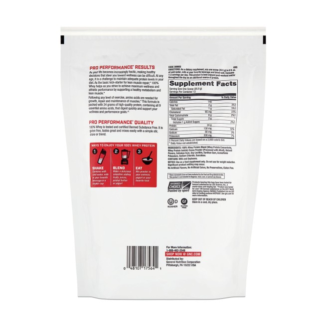 Gnc Pro Performance 100% Whey, Proteina Din Zer, Cu Aroma De Ciocolata, 426 G Gnc Pro Performance 100% Whey, Proteina Din Zer, Cu Aroma De Ciocolata, 426 G